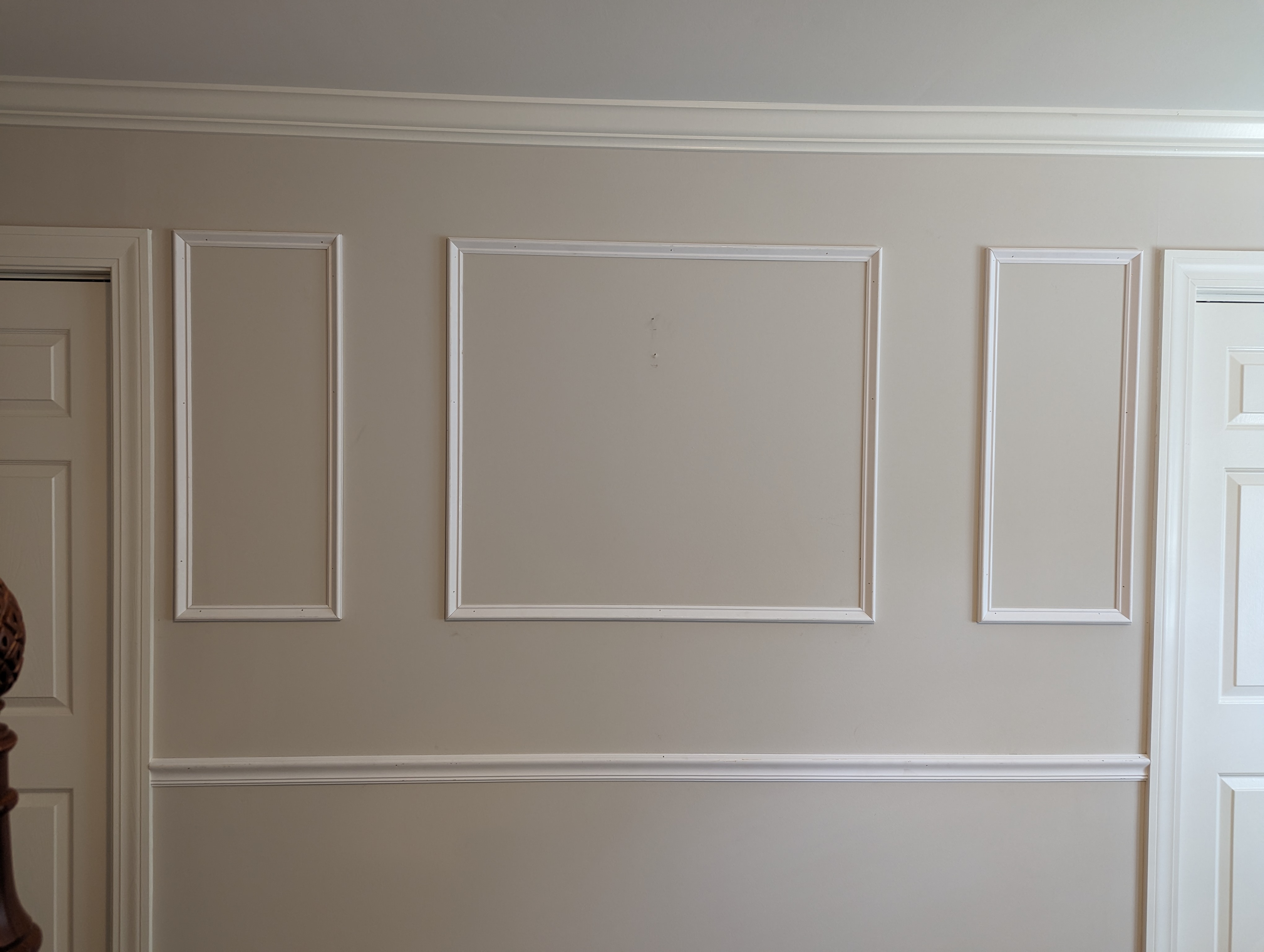 Wall with added trim and molding detail